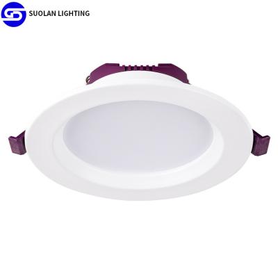 China Modern 8W 9W 12W 18W No Flicker Anti-glare Ultra-thin LED Built in Downlight Ceiling Lamp Through Wall Light for sale