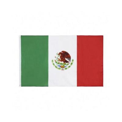 China Wholesale 3x5ft Polyester Running Green Mexico National Flags 100% Red White Mexico Flag for sale