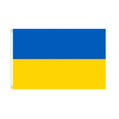 China Various Country Hotel and Resort Factory Custom 90*150cm Polyester Silk Screen Printing Ukraine Flag National Flags for sale