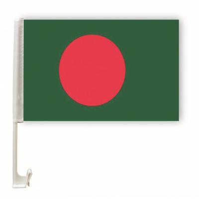 China Plastic Atmosphere 100d Polyester Car Flag Pole Bangladesh Flag for sale