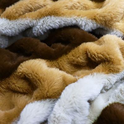 China Brandwerend Fake Fur Throw Blanket 100 Polyester Blanket Vlamvertragend Te koop