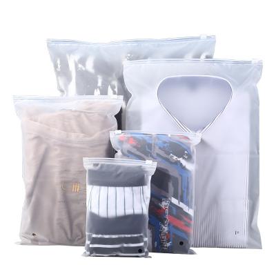 China Moisture Proof Ready To Ship Plastic Frosted Ziplock Bags Supplier Customized Apparel Packaging Zipper Bags With Logo Printed for sale