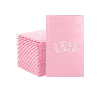 China Self Adhesive Self Adhesive Bubble Wrapping Mailers Custom Design Rose Seal Mailing Envelope Padded Waterproof Poly Thank You Bubble Bags zu verkaufen