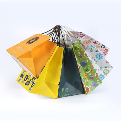 China Wholesales Brown Logo Printed Cheap Recycled Custom Food Packaging Brown Shopping Paper Bag Biodegradable With Twisted/Flat Handles en venta