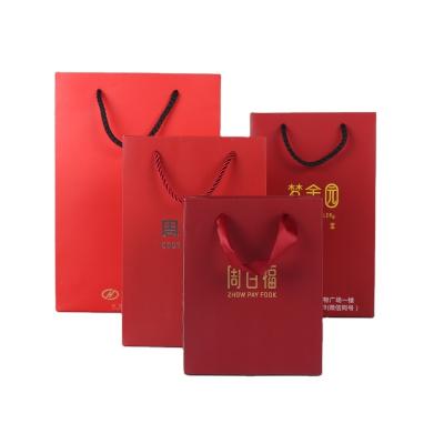 China Biodegradable Custom Printed Your Own Logo White Brown Kraft Gift Craft Shopping Paper Bag With Handles en venta