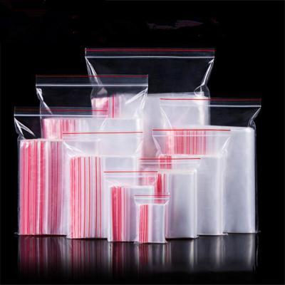 China Boutique Food Grade Plastic Bag Seal Accessories Jewelry Package Transparent Self Adhesive Zipper Lock Bag Moisture Proof Small for sale