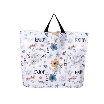 China China Supplier Moisture Proof Custom Design Plastic Logo Printed Plastic Promotional Bags Clothes Packaging Bags Shopping Bag With Handles for sale