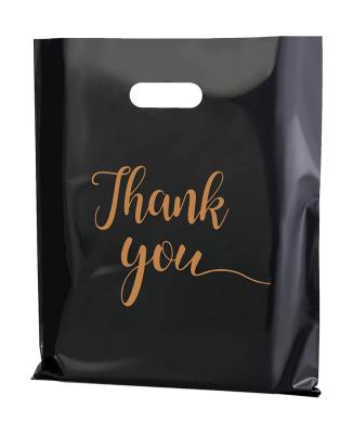 중국 Custom Printed Logo Design Moisture Proof Handle Plastic Bag Die Cut Bag Thank You Apparel/Shoe Packaging Shopping Bag 판매용