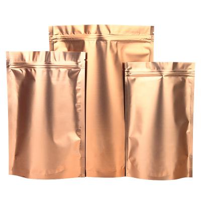 Cina Moisture Proof Gold Aluminum Foil Self Adhesive Plastic Packing Bags, Custom Packing Bags, Stand Up Food Pouch Packing Bags in vendita