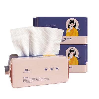 China Dry Box Tissue Disposable Nonwoven Cleaning Cloth Passes , Unscented Towel Extra Thick Soft Cotton Facial Cloth for sale