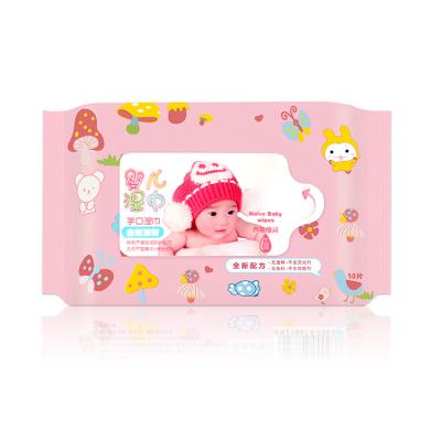 China 100% Safe Eco Friendly Unscented Spunlace Nonwoven Baby Cloths Water Cleaning Wet Wipes for sale