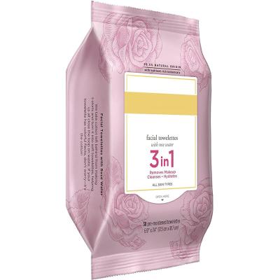 China Gentle Cleansing All Type Daily Facial Cleansing Towelettes , Natural Makeup Remover Cloths Skin Cleansing Cloth for sale