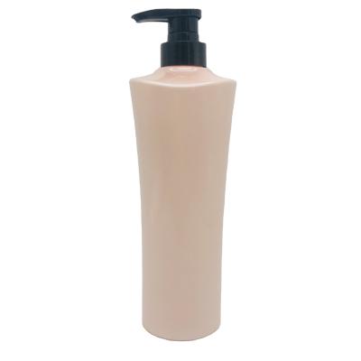 China Rose Cosmetic Luxury PET Bottle 700ml Shampoo And Shower Gel Plastic Cosmetic Packaging Bottle With Pump for sale