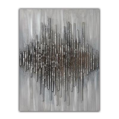 China 100% pure handmade abstract metal abstract texture creative oil painting for home decoration for sale