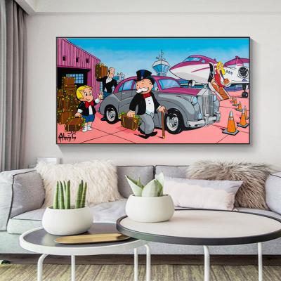 China Hongya Graffiti Alec Monopoly Street Art Travel Modern Canvas Painting Prints Wall Art For Home Decor for sale