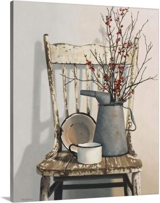 China Modern Watering Can on the Wall Art Print, Still Life Chair Canvas Artwork for sale