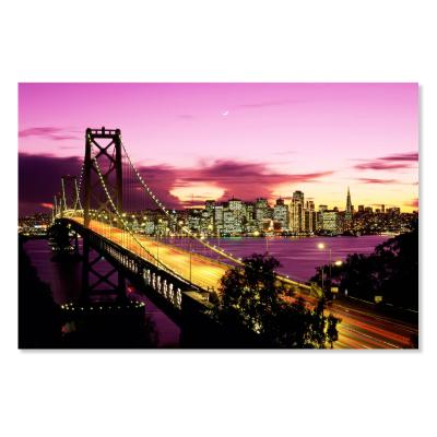 China Modern Evening Landscape Canvas Painting Wall Art Decoration Urban Painting for sale