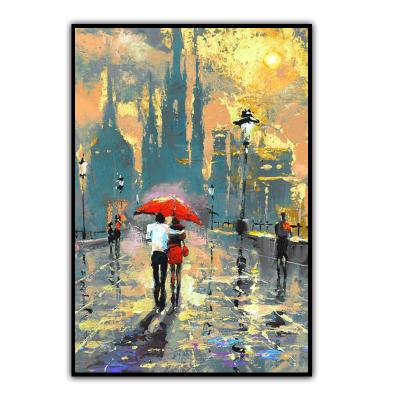 China Modern Abstract Oil Painting On Canvas Pure Hand Painted Street Art For Home Decoration for sale