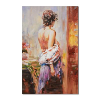 China Modern abstract women oil painting nude back of beautiful girl oil painting for living room wall art cuadros factory wholesale for sale