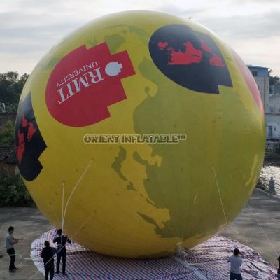 China Custom PVC Giant Globe Planet Inflatable Ground Inflatable Balloon Polyester Orient Inflatables For Eye Catching for sale