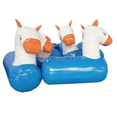 China Event Orient Inflatables Team Building Interactive Inflatable Pony Horse Rider For Indoor Outdoor n for sale