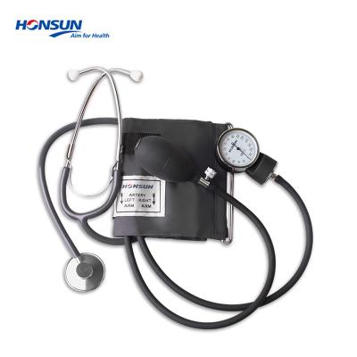 China HONSUN BP Metal Arm Palm-type Aneroid Sphygmomanometer with Stethoscope for sale