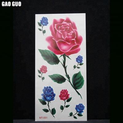 China Rose Flower Design Temporary Custom Arm Tattoo Self Adhesive for sale