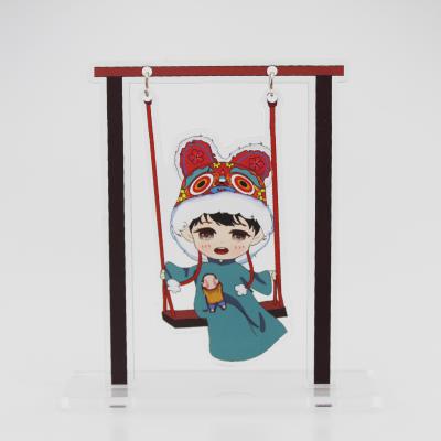 China Custom Printed Acrylic Cartoon Character Clear Display Standee Advertising for sale