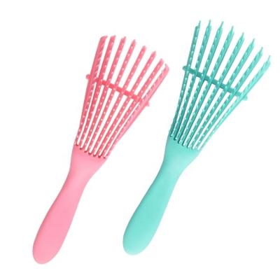 China Modern Plastic Pink Detangling Detangle Hair Wash Brushes Duct Massage Detangling Hairbrush Hair Brush Custom Logo Set For Curly Hair for sale