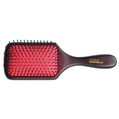 China Cushion Logo High End Professional Portable Custom Women Detangling Long Wooden Hair Brush Paddle Hair Brush Big For Women for sale