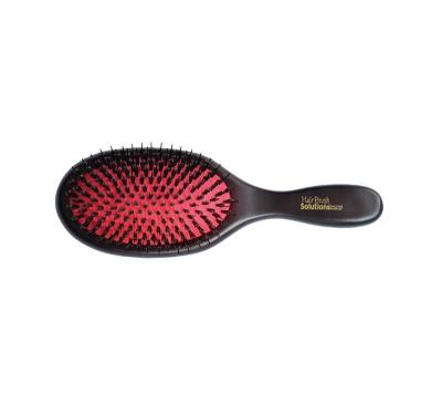 China Cheap Portable Custom Color High End Women Unique Nondisposable Detangling Long Hair Brush Oval Wooden Hair Brush Large for sale