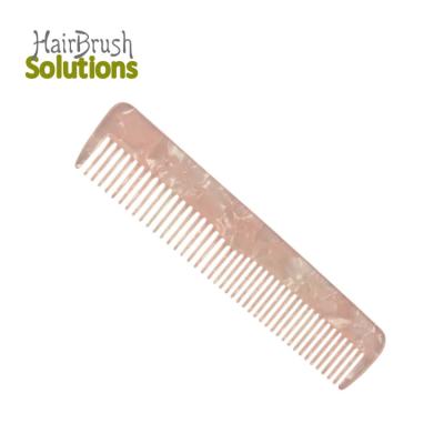 China Eco-Friendly Custom Mini Wide Tooth Comb 4mm Tortoiseshell Acetate Comb Logo Handmade Pink Curved Natural Cellulose for sale