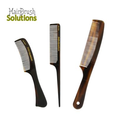 China Custom Acetate Eco-friendly Shell Hair Combs Hair Logo Acetic Acid Acellulose Salon Hand Made Anti Static Detangle for sale