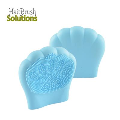 China EXFOLIATE Logo Cat Paw Shape Silicon Face Scrubbers Wash Face Wash Pad Custom Facial Cleanser Brush for sale