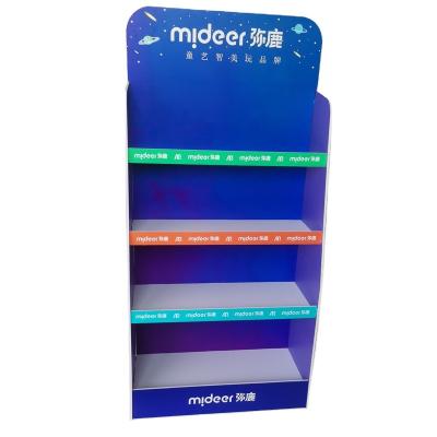 China Counter Recyclable Pdq Retail Display Rack Cardboard Floor Stand Cardboard Pdq Display Box for sale