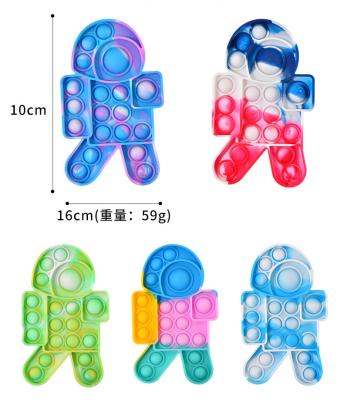 China Wholesale Soft Amung 2021 Us Big New Rainbow Mini Jumbo Bubble Silicone Popper Jumping Sensory Push It Stir Toy For Kid for sale