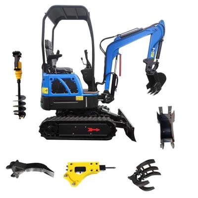 China Building Material Shops 1 Ton Mini Excavator A Variety Of Auxiliary Equipment Can Be Used For Household Small Digger Optional Cab for sale