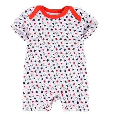 China Newborn Unisex Clothes Breathable Star Printing Cotton Girl and Boy Overalls Jumpsuit for Baby for sale