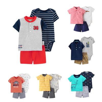 China New Design Breathable Cotton Baby Boy Clothes Set Kids Boys Toddler Summer Clothing 2021 for sale