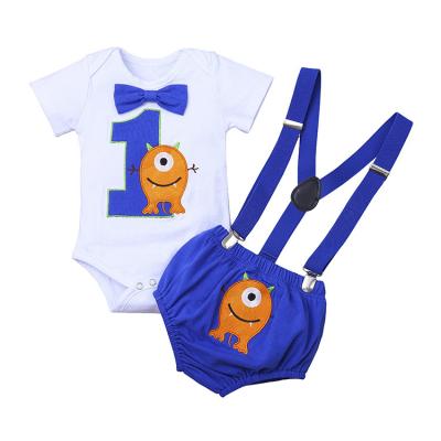 China Newborn Baby Clothes Jumpsuits Body Bow Baby Boy Rompers Baby Clothes 1st Birthday Breathable Clothes For Bebes for sale