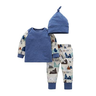 China Hot Sale Breathable Toddler Amazon Spring Autumn Infant Clothes Sets Long Sleeve Jumpsuits Babies Boys Clothing Sets for sale