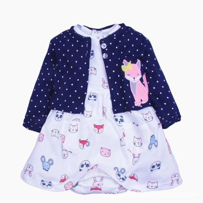 China Wholesale Breathable Baby Jumpsuit Clothing Set Cotton Cardigan Jumpsuit Dress Baby for sale