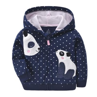 China Wholesale Waterproof Newborn Winter Cartoon Boy Girl Jacket Zipper One-piece Hooded Coat Print With Pocket Baby Clothes for sale