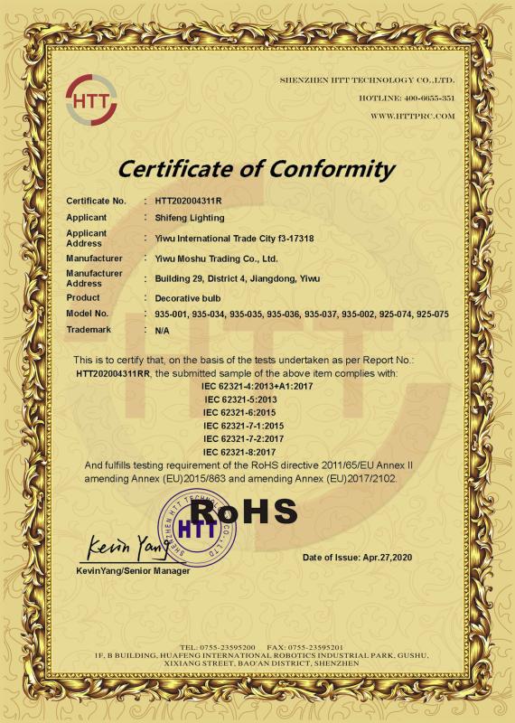 RoHS - Yiwu Moshu Trading Co., Ltd.