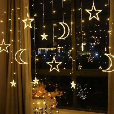 China Waterproof PVC+Copper Wire+LED 220V LED String Light Star Pentagon Star Curtain Lights Indoor Wedding Fairy Lighting Decoration Christmas Birthday for sale