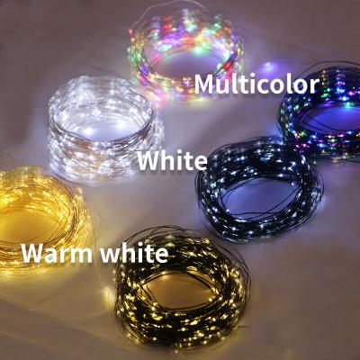 China Green 100led Outdoor Wire Christmas Garden 10m 33ft Light Solar String Lights For Patio Christmas Lights Party Decoration for sale