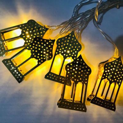 China Custom Ramadan Decorations Castle Led Lights Factory Battery Operated PVC+Copper Wire+LED String For Mubarak Muslim Supplies for sale