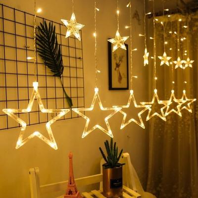 China Home Party Lights LED Garland Fairy Curtain Light 2.5M Outdoor Indoor Bedroom Star String Ramadan New Year String Lights 2022 Wedding Ramadan Decor for sale