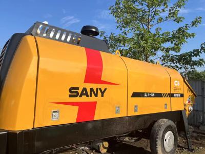 China SANY Bomba de hormigón de remolque usada Bomba de hormigón estacionaria 85m3/h HBT8018C-5 en venta