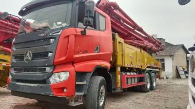 China Kleine gebruikte betonpomptruck 2021 Sany 49M met Sany Chassis in Kazachstan Te koop